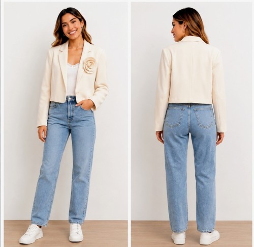 Damen kurzblazer creme beige - damen,