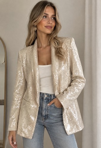 Damen pailletten blazer - c&a,