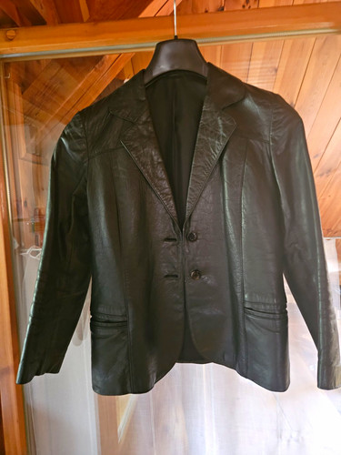 Damen leder blazer jacke - leder,