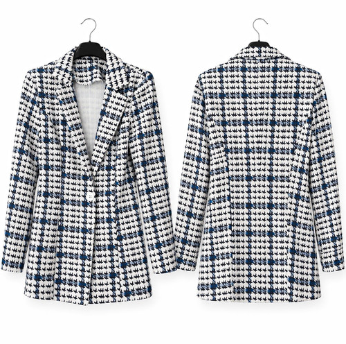 Damen blazer tweed hahnentritt - blazer,