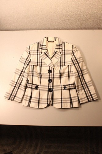Damen blazer kariert creme - blazer,