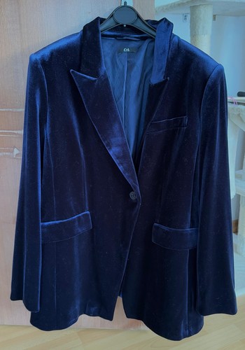 Blaues samt sakko blazer von - blaues,