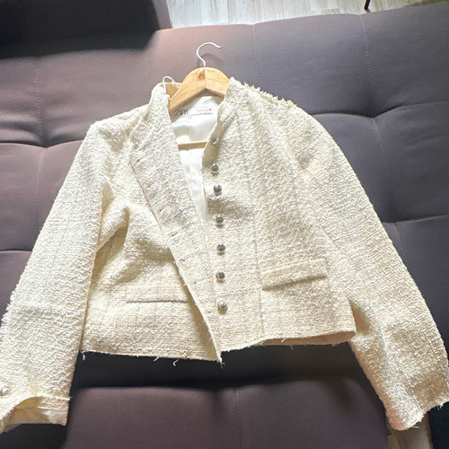 Zara damen tweed blazer - tweed,