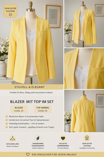 Damen blazer gelb 42 - gr.,