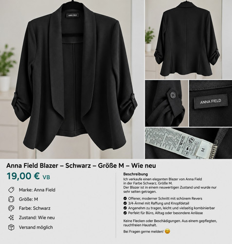 Anna field damen blazer - field,