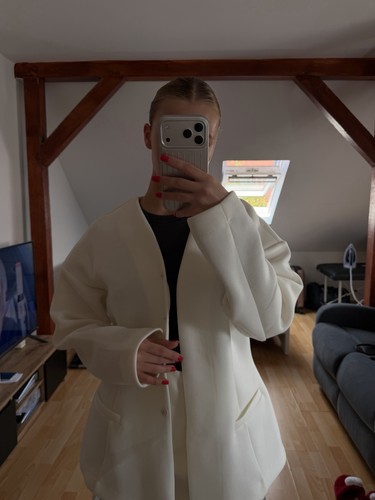 Eleganter cremeweißer blazer - cremeweißer,