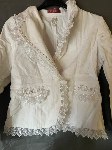 Blazer weiß größe spitze - l,