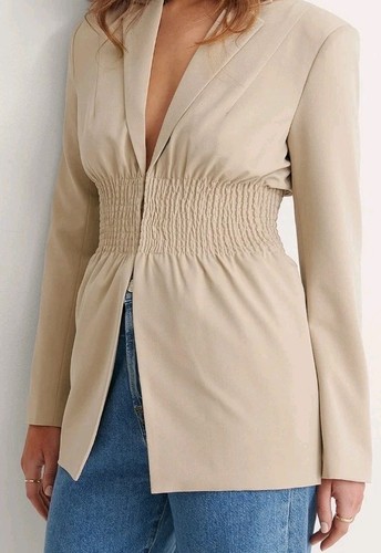 Damen blazer beige - na,
