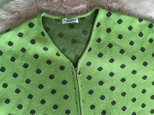 Olsen strickjacke zipper grün - strickjacke,
