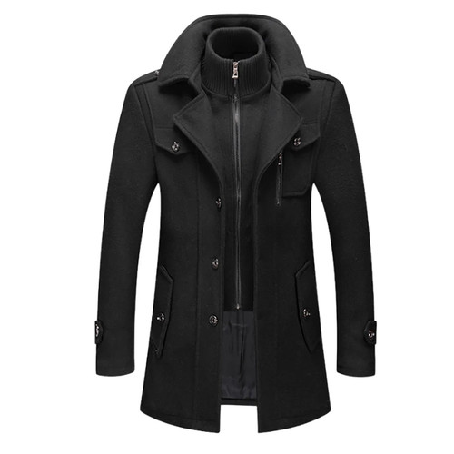 Herren wollmantel business - wollmantel,