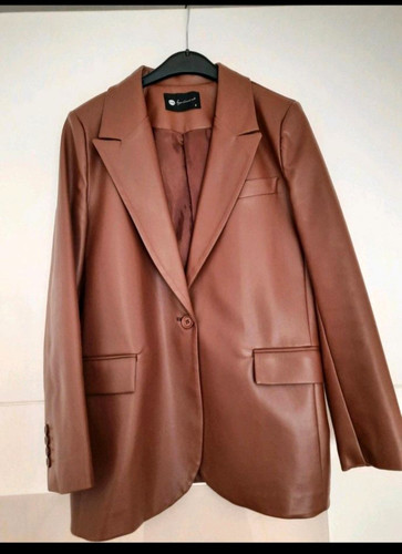 Damen blazer braun - braun, kunstleder