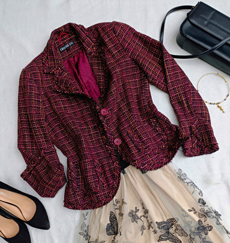 Dress damen tweed - dress, in